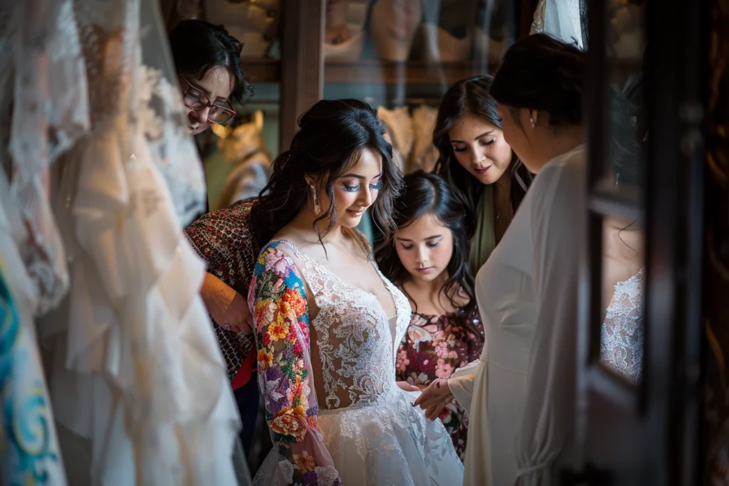 Famille robe de mariée : comment choisir entre tradition et modernité avec une robe colorée ou blanche