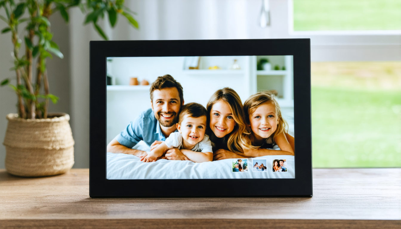 découvrez un cadre photo connecté qui vous permet de revivre et partager vos souvenirs facilement, alliant technologie et émotion pour une expérience magique au quotidien.