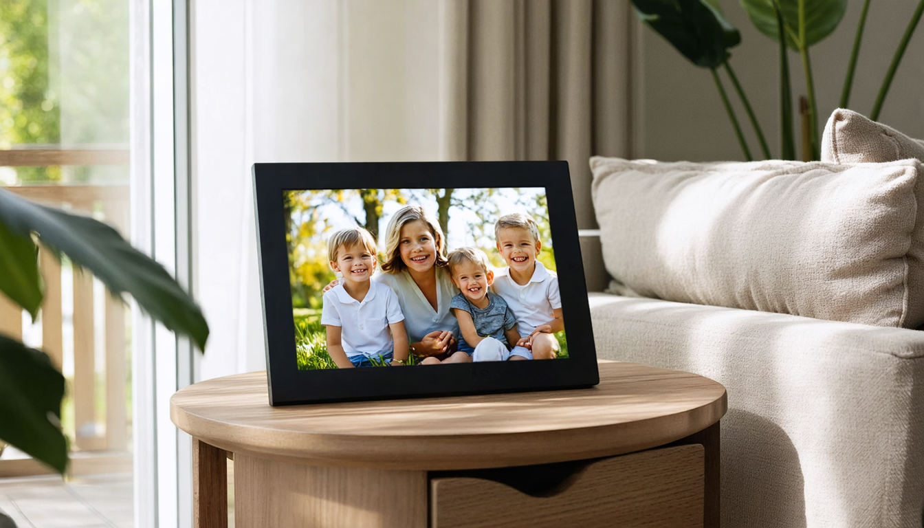 découvrez le cadre photo connecté qui vous permet de revivre et partager vos souvenirs facilement. adoptez la technologie pour garder vos moments précieux toujours à portée de main.